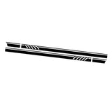 Max 2 Pieces Universal Car Both Side Body Vinyl Sticker Decorative Stripes Black