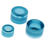 Max Maxb 3 Pieces A/C Control Radio Volume Knob Ring Trim for BMW 1 2 3 Series Blue