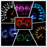 Max 10 Pieces Car T5 3030 Instrument Panel 3LED Light with Twist Socket White