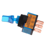 Max Maxb 5 Pieces LED On/Off SPST Toggle Switch with Cover Car Boat 12V 20A  Blue