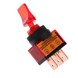 Max Maxb 5 Pieces LED On/Off SPST Toggle Switch with Cover Car Boat 12V 20A  Red