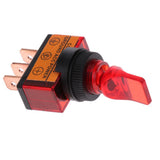 Max Maxb 5 Pieces LED On/Off SPST Toggle Switch with Cover Car Boat 12V 20A  Red