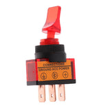 Max Maxb 5 Pieces LED On/Off SPST Toggle Switch with Cover Car Boat 12V 20A  Red