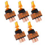 Max Maxb 5 Pieces LED On/Off SPST Toggle Switch with Cover Car Boat 12V 20A  Orange