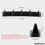 Max Maxb Style Universal Rear Bumper Lip Diffuser Gloss Black ABS 5 fin