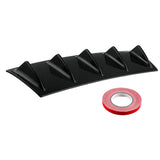 Max Maxb Style Universal Rear Bumper Lip Diffuser Gloss Black ABS 5 fin