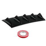 Max Maxb Style Universal Rear Bumper Lip Diffuser Gloss Black ABS 5 fin