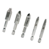 Max Maxb 5 Pieces Screw Extractor & Drill Bit Set High Speed Steel Remover Tools