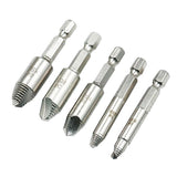 Max Maxb 5 Pieces Screw Extractor & Drill Bit Set High Speed Steel Remover Tools