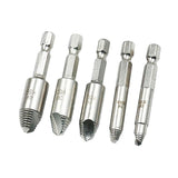 Max Maxb 5 Pieces Screw Extractor & Drill Bit Set High Speed Steel Remover Tools