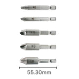Max Maxb 5 Pieces Screw Extractor & Drill Bit Set High Speed Steel Remover Tools