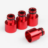 Max Maxb 4x Fuel Injector Adapters for Acura RDX Injectors B16 B18 D16Z D16Y Red