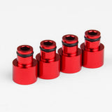Max Maxb 4x Fuel Injector Adapters for Acura RDX Injectors B16 B18 D16Z D16Y Red