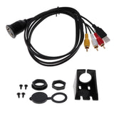 Max Maxb Car USB 2.0 male and 3RCA to USB & 3.5mm Female Flush Mount 1 meter