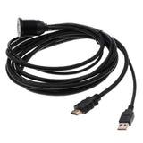 Max Car USB2.0 HDMI to HDMI USB2.0 AUX Extension Car Flush Mount Cable 2meter