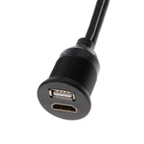Max Car USB2.0 HDMI to HDMI USB2.0 AUX Extension Car Flush Mount Cable 2meter