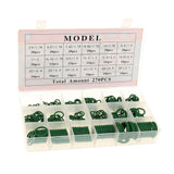 Max 270 Pieces Car Air Conditioning Refrigerant Seal Rubber O-Rings Kit Green