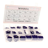 Max 270 Pieces Car Air Conditioning Refrigerant Seal Rubber O-Rings Kit Purple