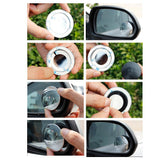Max 2 Pieces Car Blind Spot Mirror 360 Wide Angle Adjustable Rear Side View  A