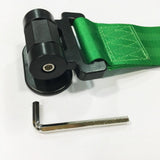 Max Racing Style Universal Car Front Bumper High Strength Towing Strap  Green