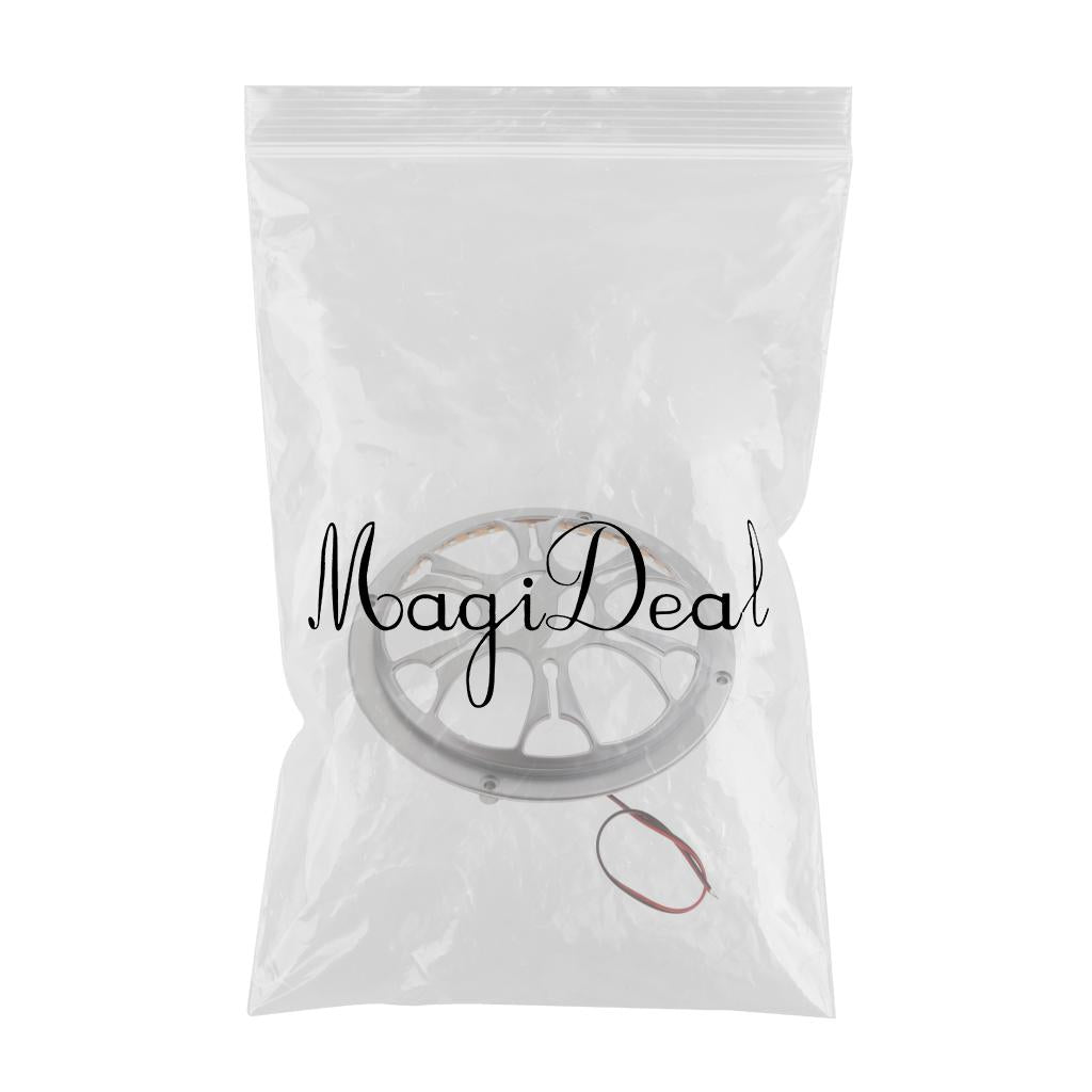 Max Car Horn Decorative Cover Speaker Grill Protector Silver with Light 6.5inch