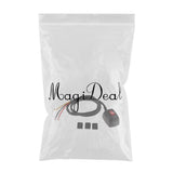 Max 12V 10A Car Sticky Push Button Switch ON/OFF Control Ship Type Red Light