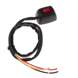 Max 12V 10A Car Sticky Push Button Switch ON/OFF Control Ship Type Red Light