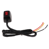 Max 12V 10A Car Sticky Push Button Switch ON/OFF Control Ship Type Red Light
