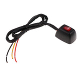 Max 12V 10A Car Sticky Push Button Switch ON/OFF Control Ship Type Red Light