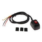 Max 12V 10A Car Sticky Push Button Switch ON/OFF Control Ship Type Red Light