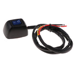 Max 12V 10A Car Sticky Push Button Switch ON/OFF Control Ship Type Blue Light