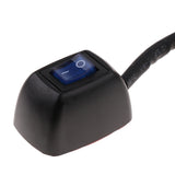 Max 12V 10A Car Sticky Push Button Switch ON/OFF Control Ship Type Blue Light