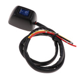 Max 12V 10A Car Sticky Push Button Switch ON/OFF Control Ship Type Blue Light