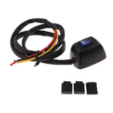 Max 12V 10A Car Sticky Push Button Switch ON/OFF Control Ship Type Blue Light
