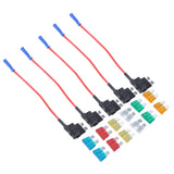 Max Maxb 12 Pieces 5A 10A 15A 20A 25A 30A Medium Fuses w/  Add-a-circuit Fuse Holders