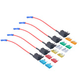 Max Maxb 12 Pieces 5A 10A 15A 20A 25A 30A Medium Fuses w/  Add-a-circuit Fuse Holders