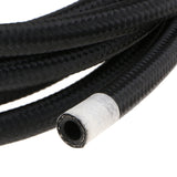 Max AN 6 Nylon Braided Oil Fuel Hose with 10 Pieces Aluminum Fittings Kit Black