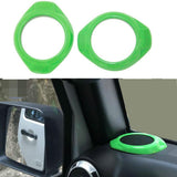 Max 2Pcs A Pillar Door Speaker Cover Trims for Wrangler Rubicon Jk 15-16 Silver