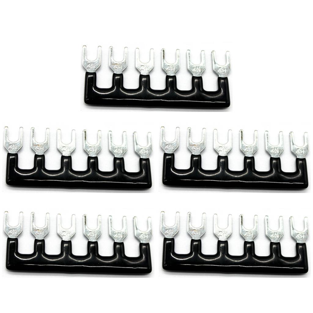 Max 5 Pieces 600V 15A 6 Positions Barrier Strips Dual Row Screw Terminal Blocks