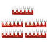 Max 5 Pieces 600V 15A 6 Positions Barrier Strips Dual Row Screw Terminal Blocks