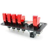 Max Maxb 6-Gang 12V Car Racing Toggle Ignition Switch Panel Engine Start Push Button