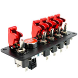 Max Maxb 6-Gang 12V Car Racing Toggle Ignition Switch Panel Engine Start Push Button