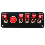 Max Maxb 6-Gang 12V Car Racing Toggle Ignition Switch Panel Engine Start Push Button