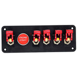Max Maxb 6-Gang 12V Car Racing Toggle Ignition Switch Panel Engine Start Push Button