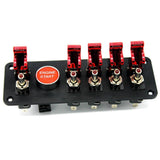 Max Maxb 6-Gang 12V Car Racing Toggle Ignition Switch Panel Engine Start Push Button