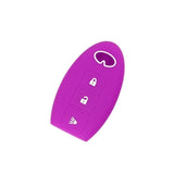 Max 3 Buttons Car Key Case Cover Silicone Car Key Pocket for Infiniti Purple