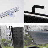 Maxbell Retractable Window Curtain Sunshade Side Block Sunshield Spider Net 45x125cm