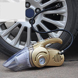 Max Maxb Car LED Light Vacuum Cleaner Tire Inflator Air Compressor & Pressure Gauge
