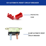 Max SAE Car Reset Circuit Breaker Rubber Cover Overload Protection 30A