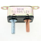 Max Pair 12V SAE Reset Circuit Breaker w/ Rubber Cover Overload Protection 40A